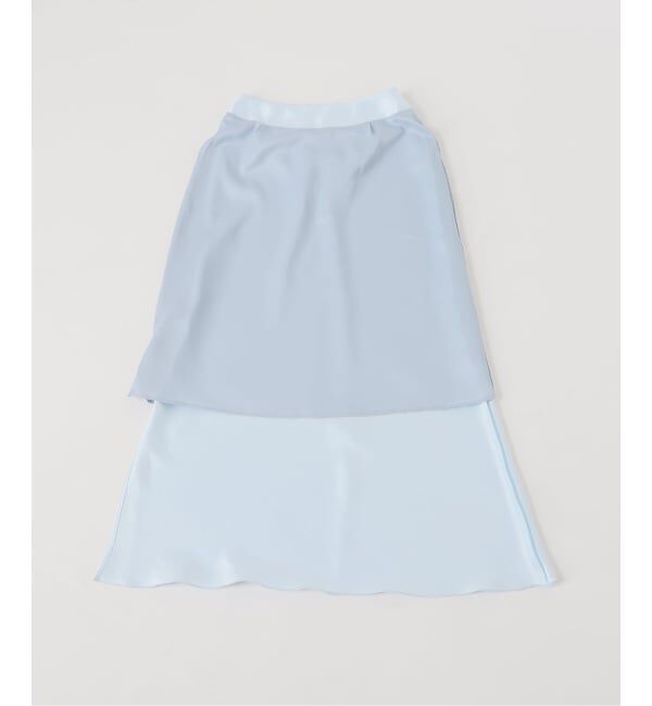 IENA「《WEB・一部店舗限定 追加12》ダブルサテンスカート」|スカート|