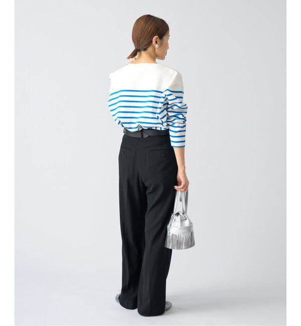IENA「《追加2》TA/PL ジョーゼットタックワイドパンツ」|スラックス|