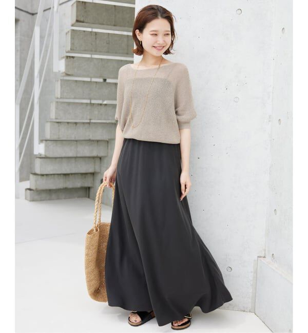 SLOBE IENA「《3サイズ展開/WEB限定/追加4》フィブリルマーメイドフレアスカート」|スカート|