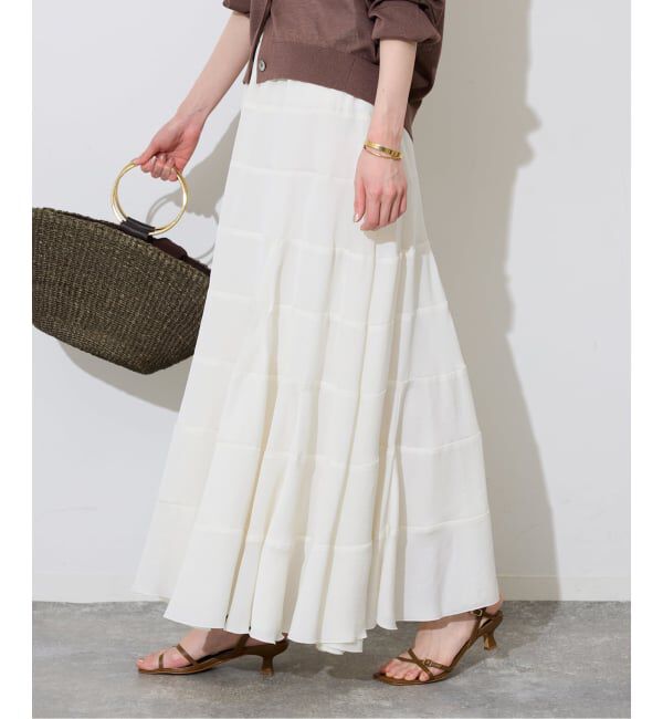 SLOBE IENA「《予約》ティアードフレアスカート」|スカート|