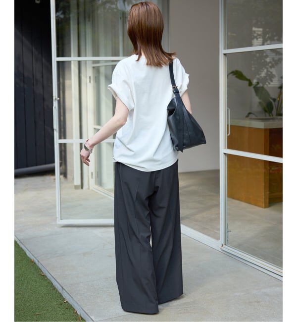 SLOBE IENA「《汗染み防止/接触冷感/吸水速乾/予約》PEストレッチイージースラックス」|スラックス|