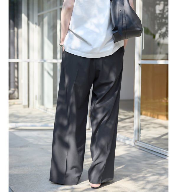 SLOBE IENA「《汗染み防止/接触冷感/吸水速乾/予約》PEストレッチイージースラックス」|スラックス|