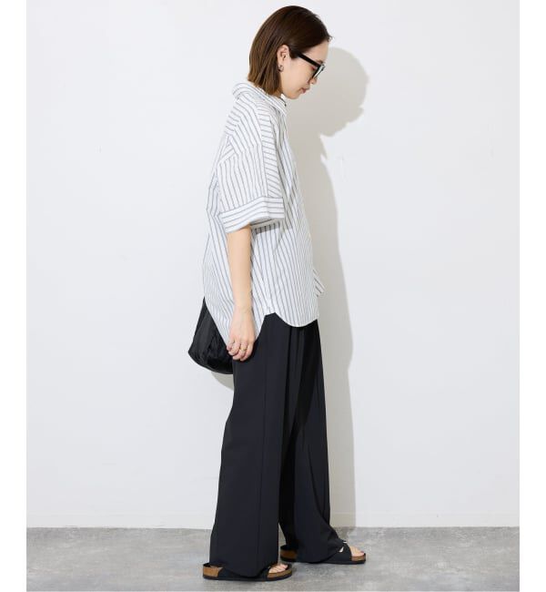 SLOBE IENA「《汗染み防止/接触冷感/吸水速乾/予約》PEストレッチイージースラックス」|スラックス|