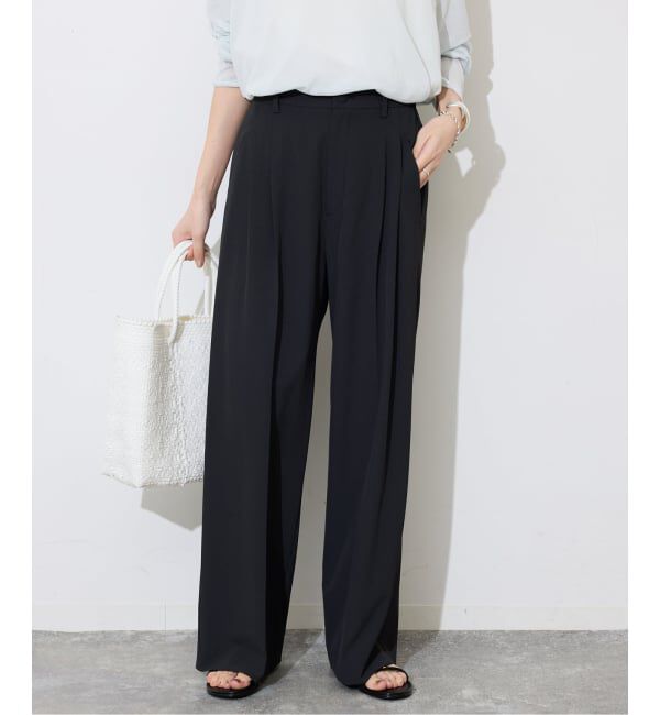 SLOBE IENA「《汗染み防止/接触冷感/吸水速乾/予約》PEストレッチイージースラックス」|スラックス|