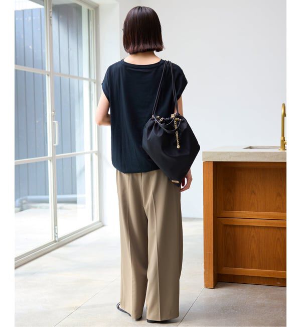 SLOBE IENA「《汗染み防止/接触冷感/吸水速乾/予約》PEストレッチイージースラックス」|スラックス|