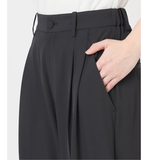 SLOBE IENA「《汗染み防止/接触冷感/吸水速乾/予約》PEストレッチイージースラックス」|スラックス|