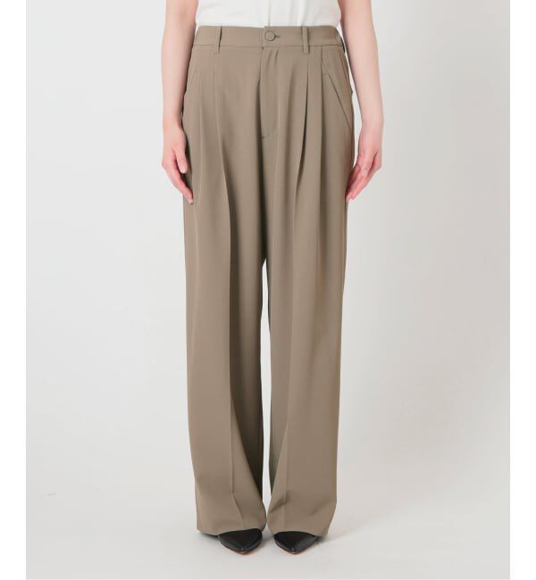 SLOBE IENA「《汗染み防止/接触冷感/吸水速乾/予約》PEストレッチイージースラックス」|スラックス|