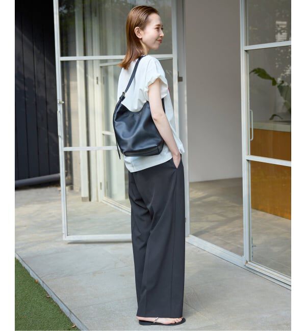 SLOBE IENA「《汗染み防止/接触冷感/吸水速乾/予約》PEストレッチイージースラックス」|スラックス|