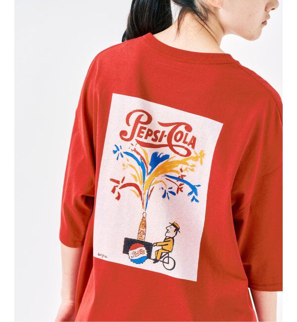 417 EDIFICE「SAVIGNAC サヴィニャック 別注 French Company プリントTシャツ 2」|Tシャツ・カットソー|レッド