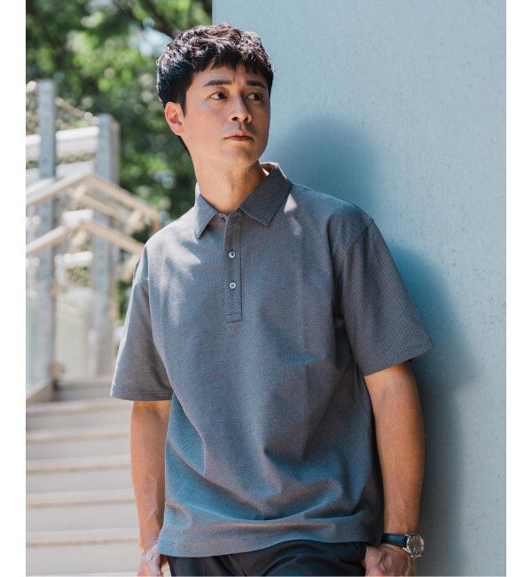 EDIFICE「"吸水速乾機能"ALBINI オープン ポロシャツ」|ポロシャツ|ブラック A