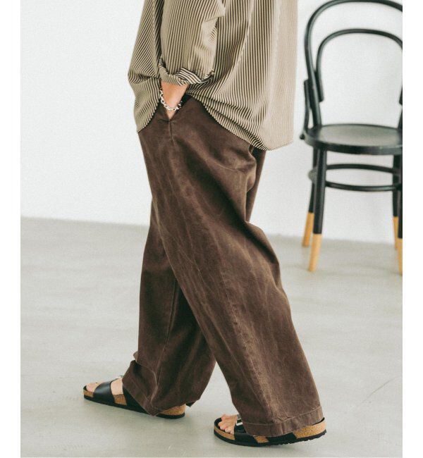 EDIFICE「フェード  ベルテッド トラウザー」|デニム|