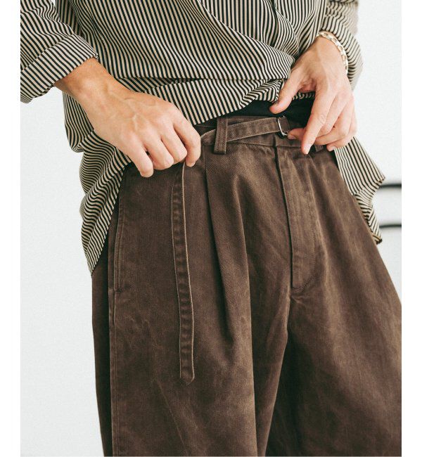 EDIFICE「フェード  ベルテッド トラウザー」|デニム|