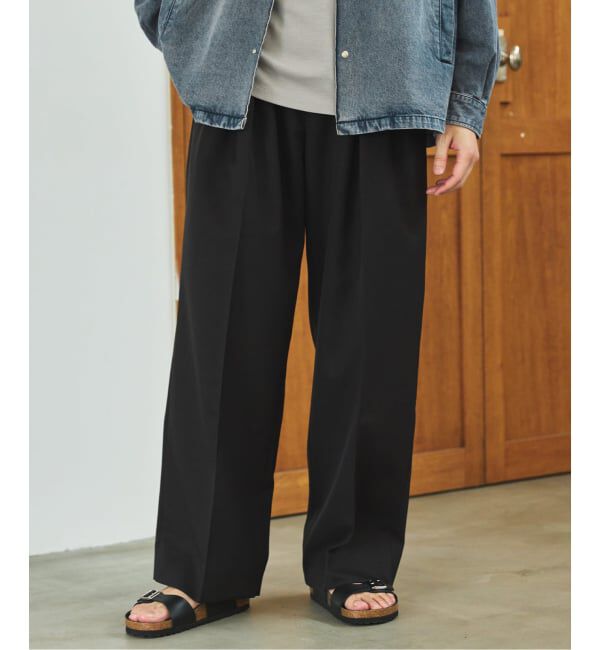 EDIFICE「ラフトップ ウルトラ ワイドパンツ」|スラックス|