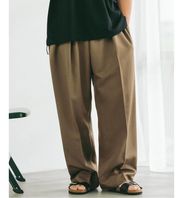 EDIFICE「ラフトップ ウルトラ ワイドパンツ」|スラックス|