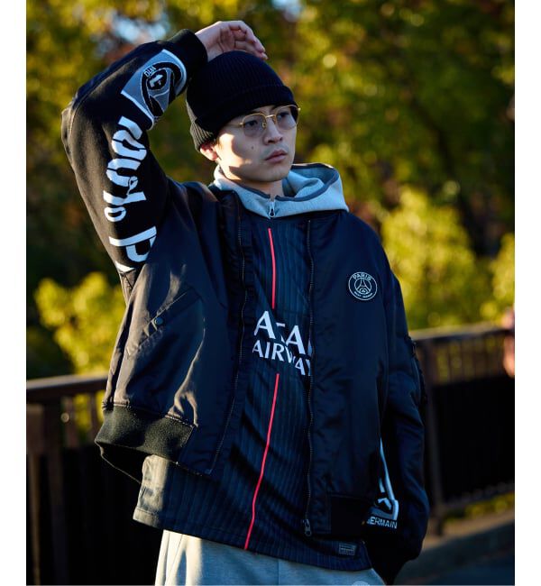 Paris Saint-Germain「【Paris Saint-Germain / パリ・サン＝ジェルマン】 JP Vintage Scarf Bomber」|ブルゾン・スタジャン|