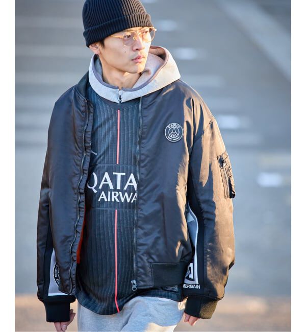 Paris Saint-Germain「【Paris Saint-Germain / パリ・サン＝ジェルマン】 JP Vintage Scarf Bomber」|ブルゾン・スタジャン|