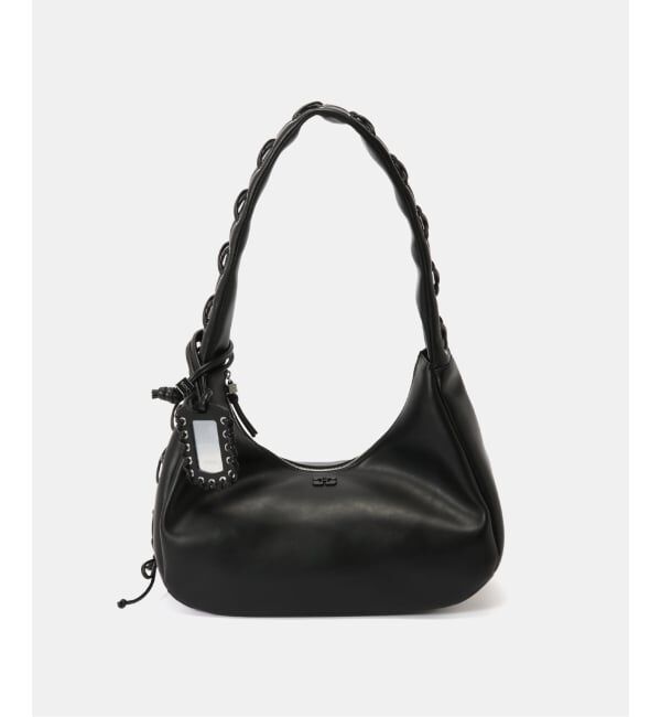 PULP「GANNI / ガニー Hobo Medium Laces」|ハンドバッグ|ブラック