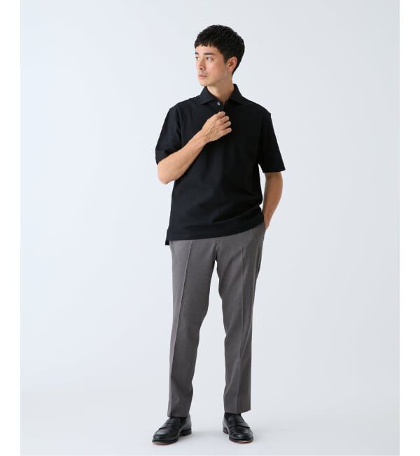 EDIFICE「"吸水速乾＆高通気機能" COOLMAX ハニカムボーダー ポロシャツ」|ポロシャツ|