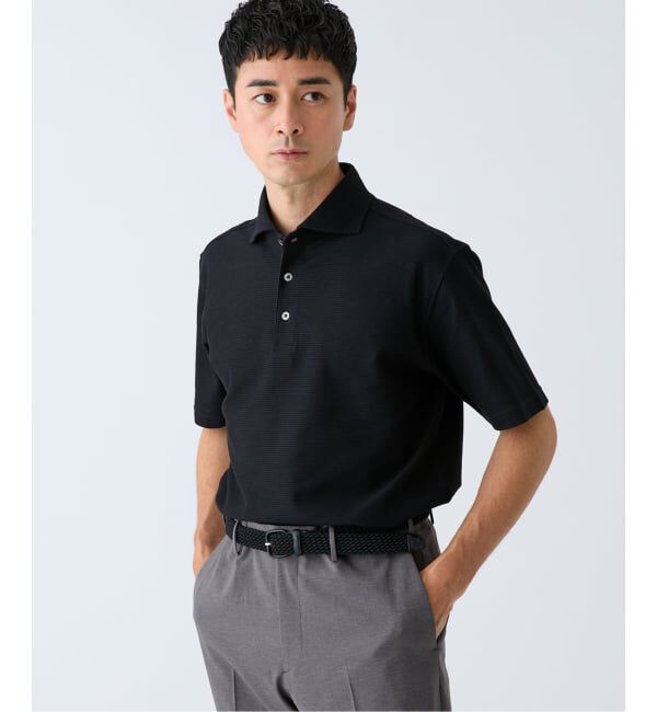 EDIFICE「"吸水速乾＆高通気機能" COOLMAX ハニカムボーダー ポロシャツ」|ポロシャツ|