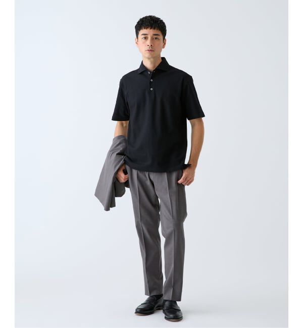 EDIFICE「"吸水速乾＆高通気機能" COOLMAX ハニカムボーダー ポロシャツ」|ポロシャツ|