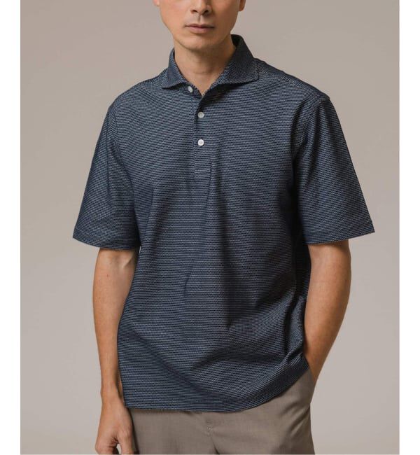 EDIFICE「"吸水速乾＆高通気機能" COOLMAX ハニカムボーダー ポロシャツ」|ポロシャツ|