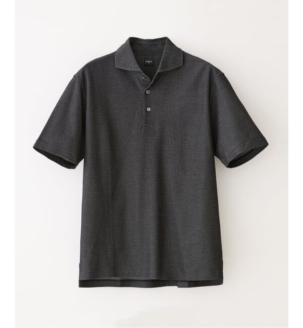 EDIFICE「"吸水速乾＆高通気機能" COOLMAX ハニカムボーダー ポロシャツ」|ポロシャツ|グレーA