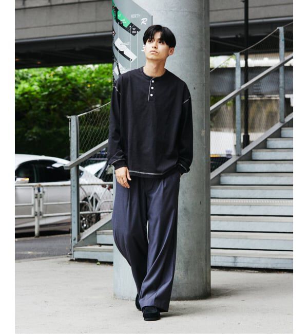 JOURNAL STANDARD「Health knit / ヘルスニット 別注 ヘンリー ネックロンT」|Tシャツ・カットソー|