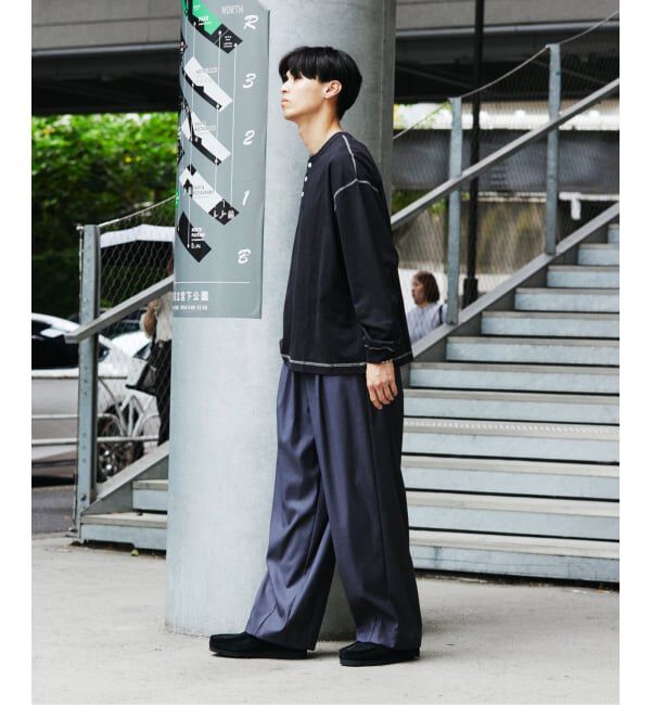 JOURNAL STANDARD「Health knit / ヘルスニット 別注 ヘンリー ネックロンT」|Tシャツ・カットソー|