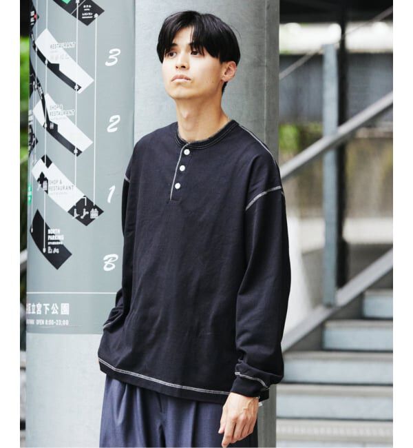 JOURNAL STANDARD「Health knit / ヘルスニット 別注 ヘンリー ネックロンT」|Tシャツ・カットソー|