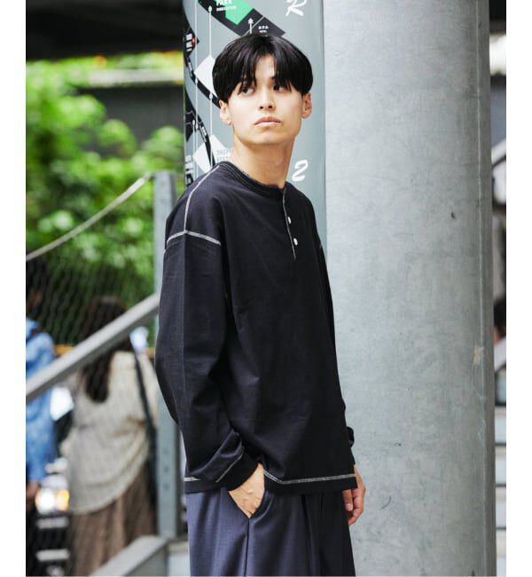 JOURNAL STANDARD「Health knit / ヘルスニット 別注 ヘンリー ネックロンT」|Tシャツ・カットソー|