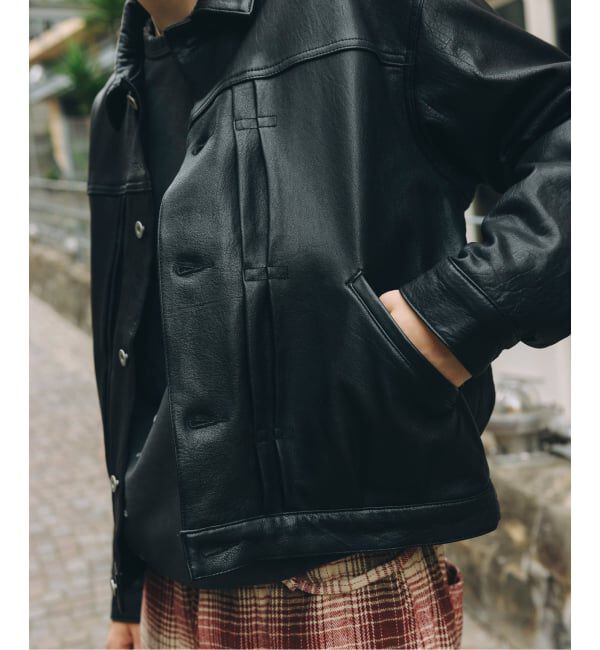 JOURNAL STANDARD「ニュージーランド  ラムレザー トラッカージャケット」|ライダースジャケット|