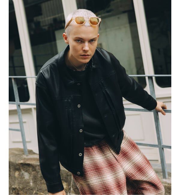 JOURNAL STANDARD「ニュージーランド  ラムレザー トラッカージャケット」|ライダースジャケット|