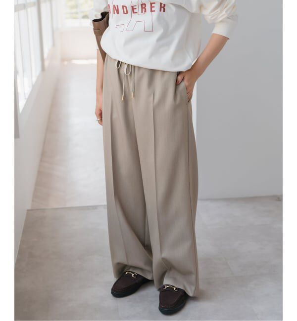 Spick and Span「《手洗い可》P/Wイージースラックスパンツ」|スラックス|