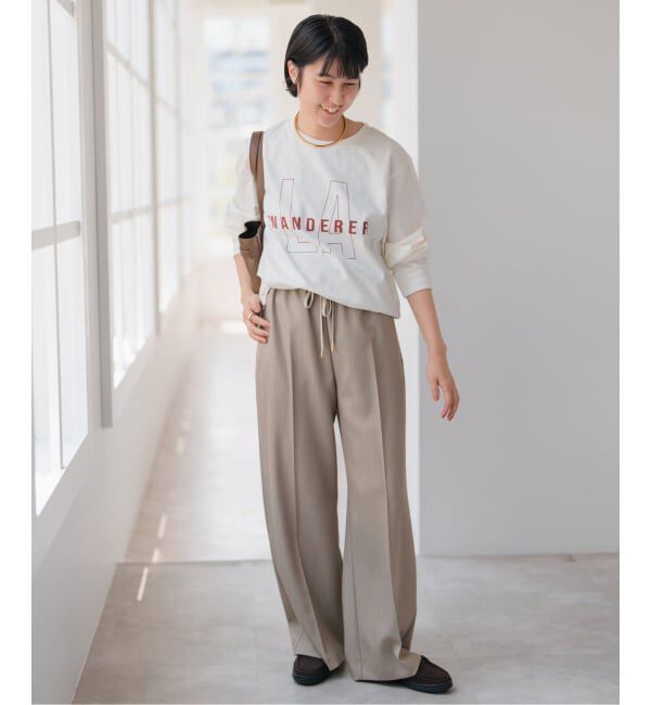 Spick and Span「《手洗い可》P/Wイージースラックスパンツ」|スラックス|