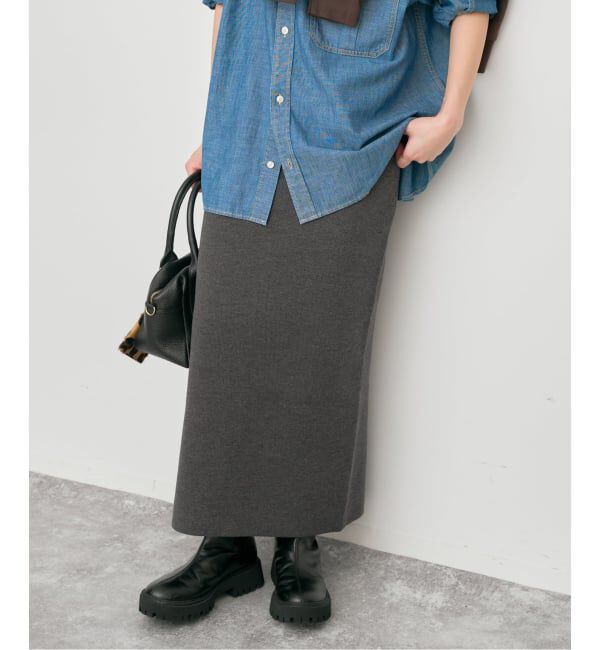 Spick and Span「《追加》ミラノリブニットスカート」|スカート|