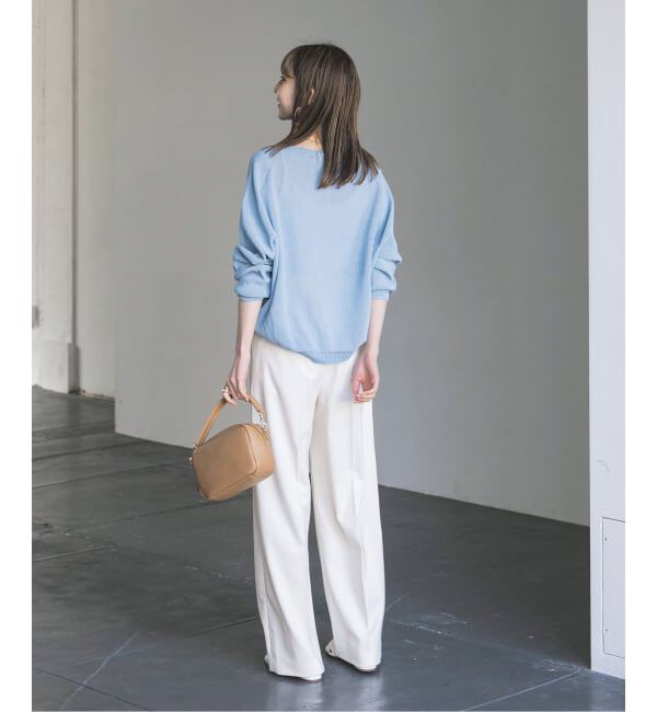 NOBLE「《追加予約》ペーパーヤーン裏天竺プルオーバー(グリーン・ブルー)」|ニット・セーター|