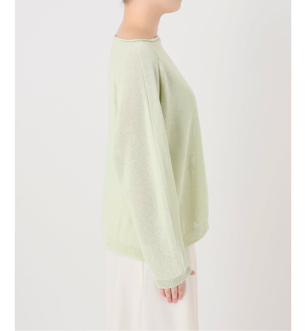 NOBLE「《追加予約》ペーパーヤーン裏天竺プルオーバー(グリーン・ブルー)」|ニット・セーター|