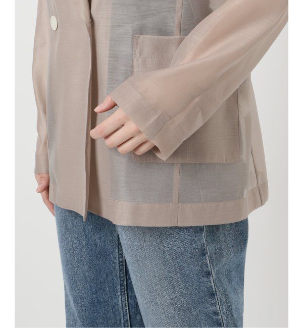  「【洗える】ウォッシャブルシアージャケット」|テーラードジャケット|