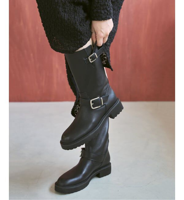  「《追加》レザーエンジニアブーツ」|ショートブーツ|