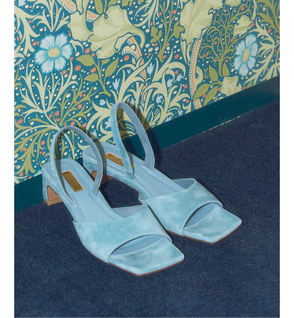 GRISE「《予約》MIDORI UEEDA&times;GRISE4cmレザースクエアスエードサンダル」|サンダル|