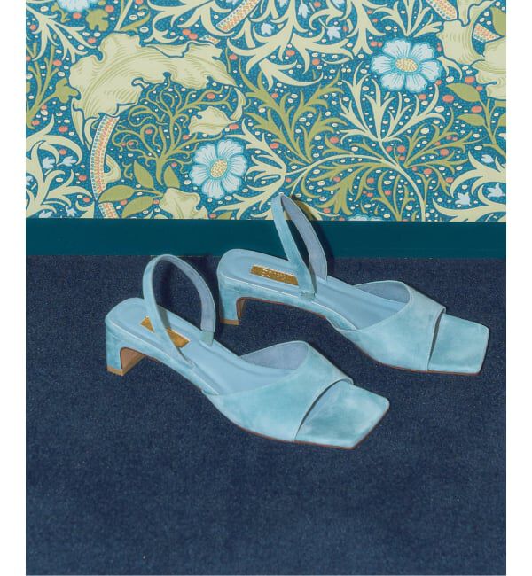 GRISE「《予約》MIDORI UEEDA&times;GRISE4cmレザースクエアスエードサンダル」|サンダル|