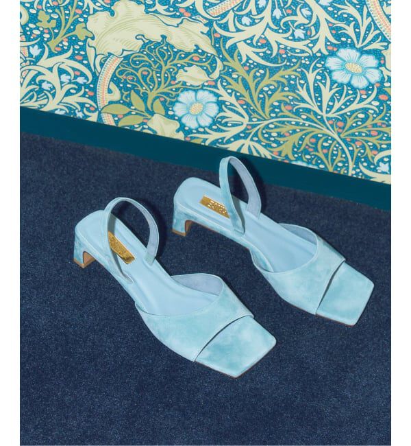 GRISE「《予約》MIDORI UEEDA&times;GRISE4cmレザースクエアスエードサンダル」|サンダル|