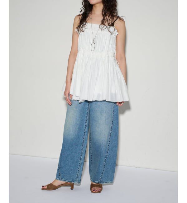 GRISE「《予約》MIDORI UEEDA&times;GRISE4cmレザースクエアスエードサンダル」|サンダル|