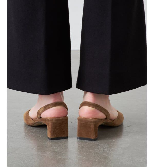 GRISE「《予約》MIDORI UEEDA&times;GRISE4cmレザースクエアスエードサンダル」|サンダル|