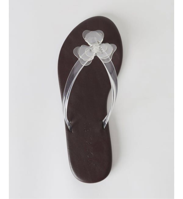  「クリアフラワートングサンダル」|サンダル|