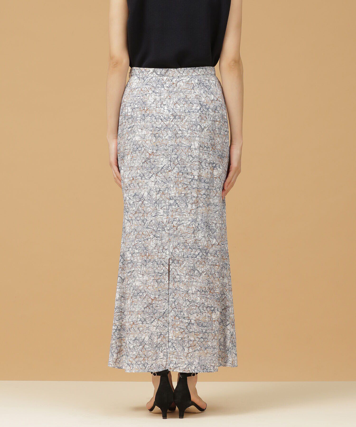 nano･universe「ぼかしプリントロングスカート」|スカート|