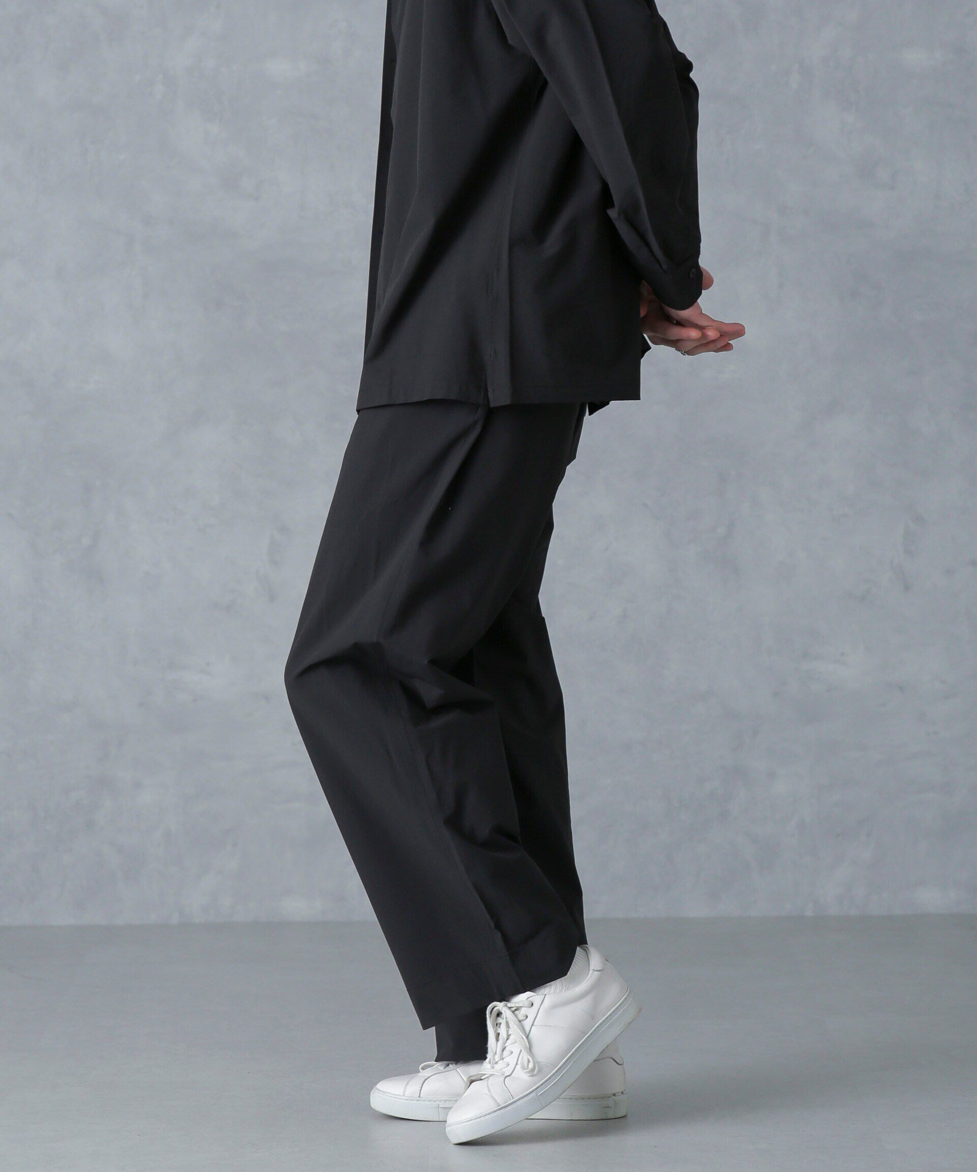 nano･universe「ストレッチワイドイージーパンツ(セットアップ可)」|チノ|