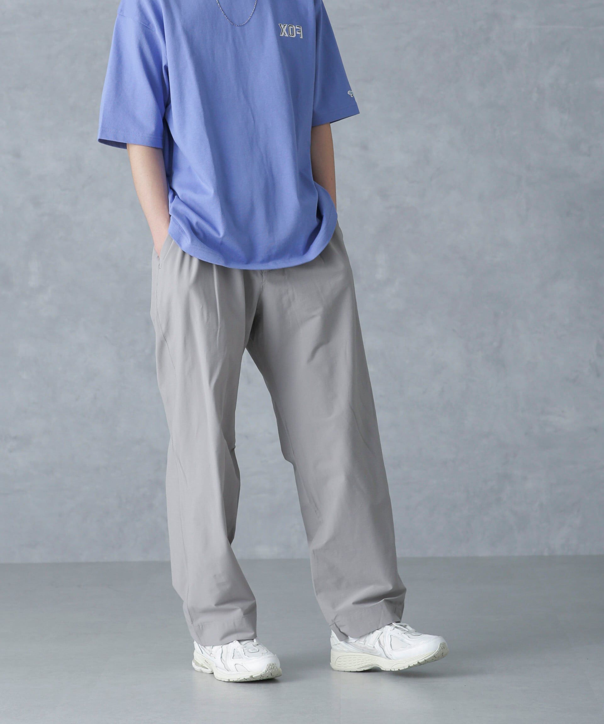 nano･universe「ストレッチワイドイージーパンツ(セットアップ可)」|チノ|