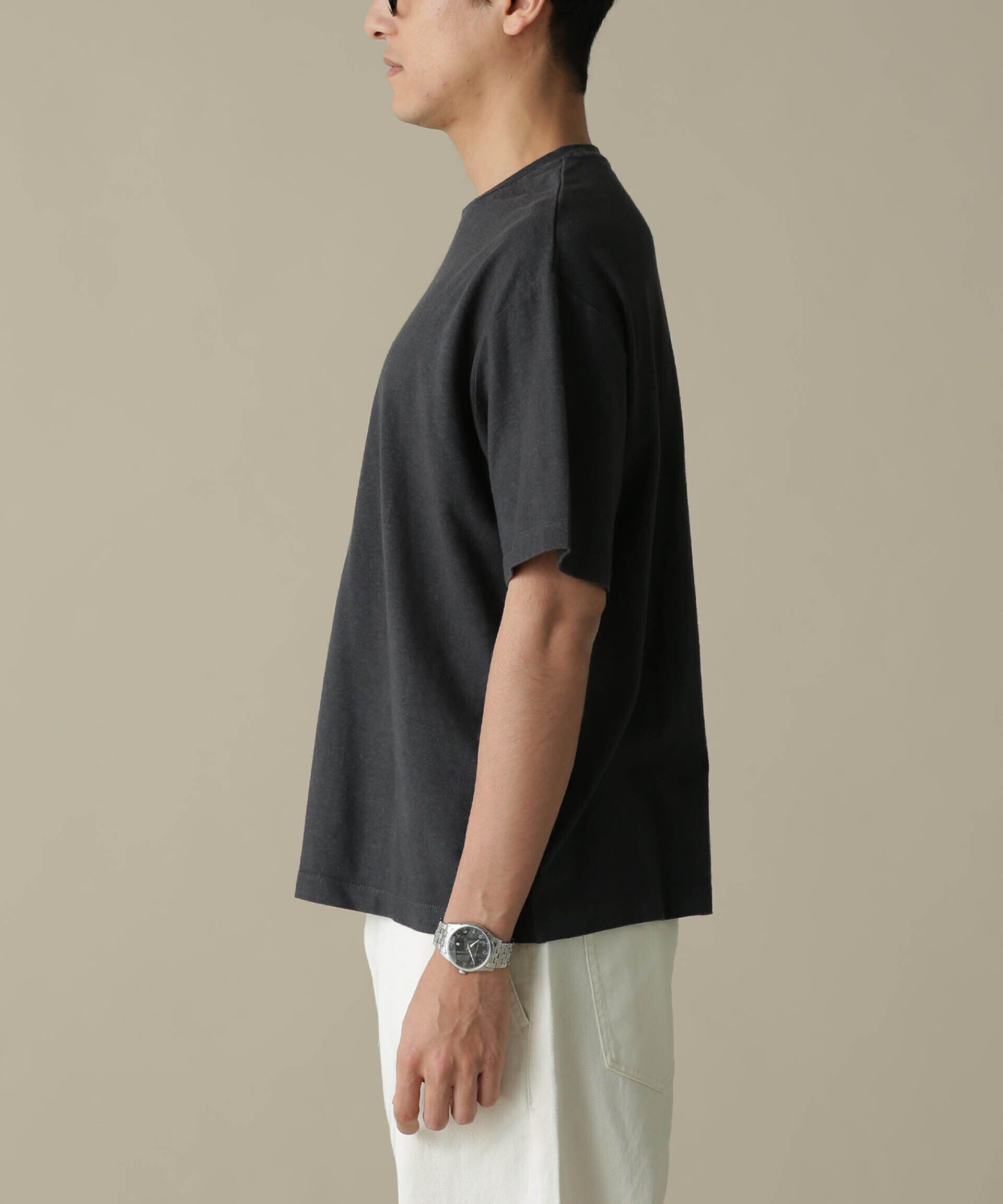 nano･universe「「NJ/CLUB」HOMESTOCK ガーメントダイコットンヘンプTシャツ」|Tシャツ・カットソー|