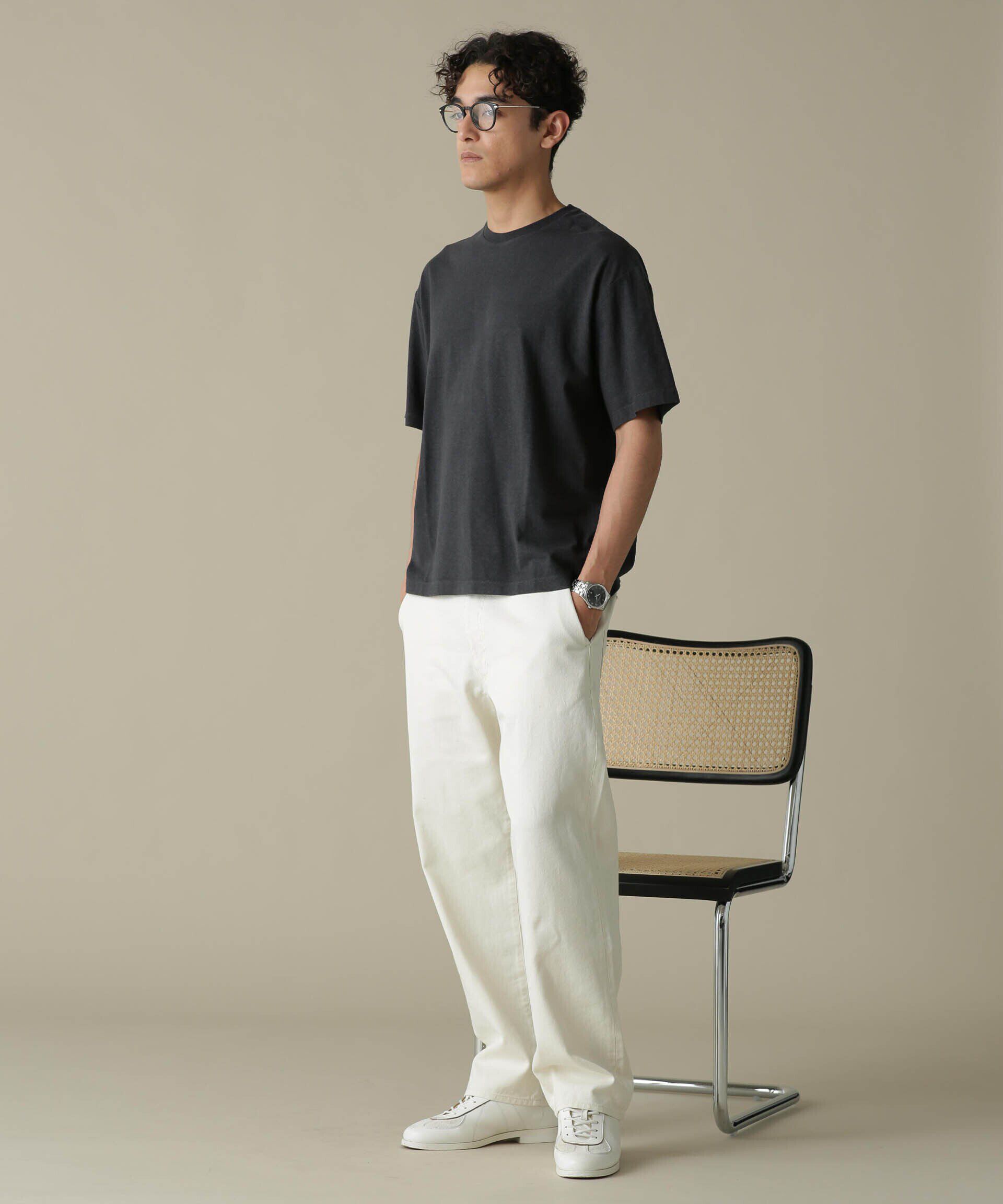 nano･universe「「NJ/CLUB」HOMESTOCK ガーメントダイコットンヘンプTシャツ」|Tシャツ・カットソー|